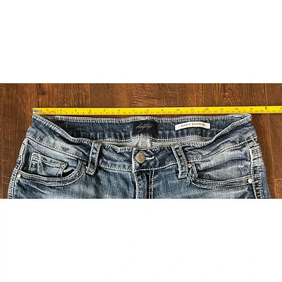 Daytrip Virgo Bootcut Jeans Womens 29S Medium Wash Embroidered Flap Pocket Denim - Picture 7 of 7